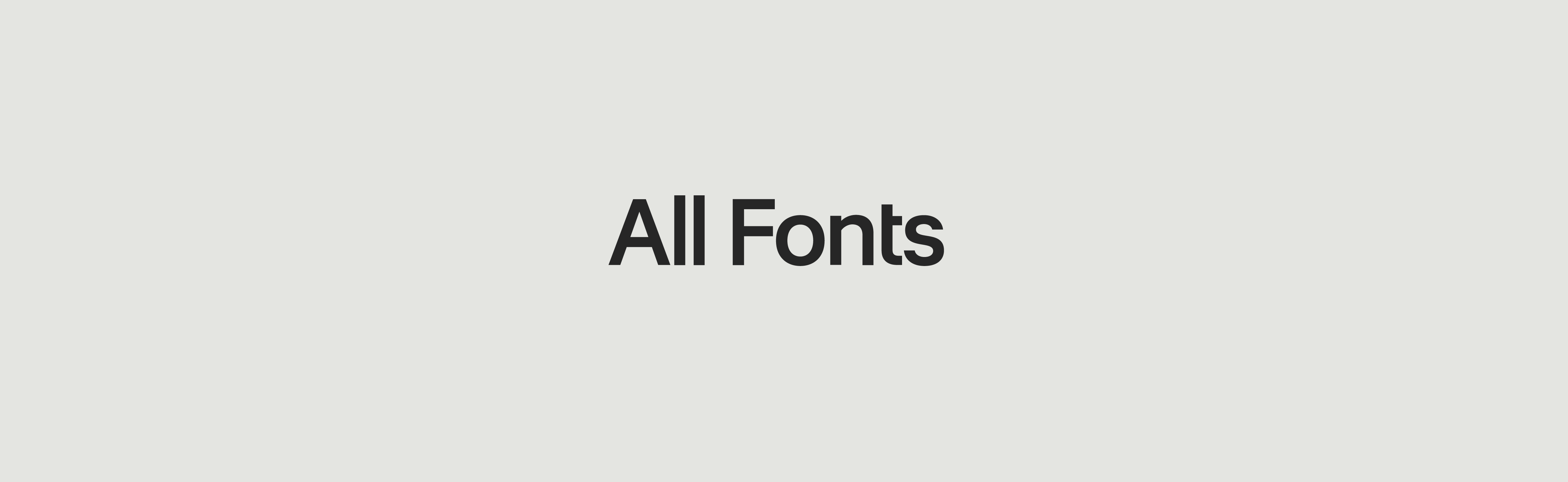 All Fonts