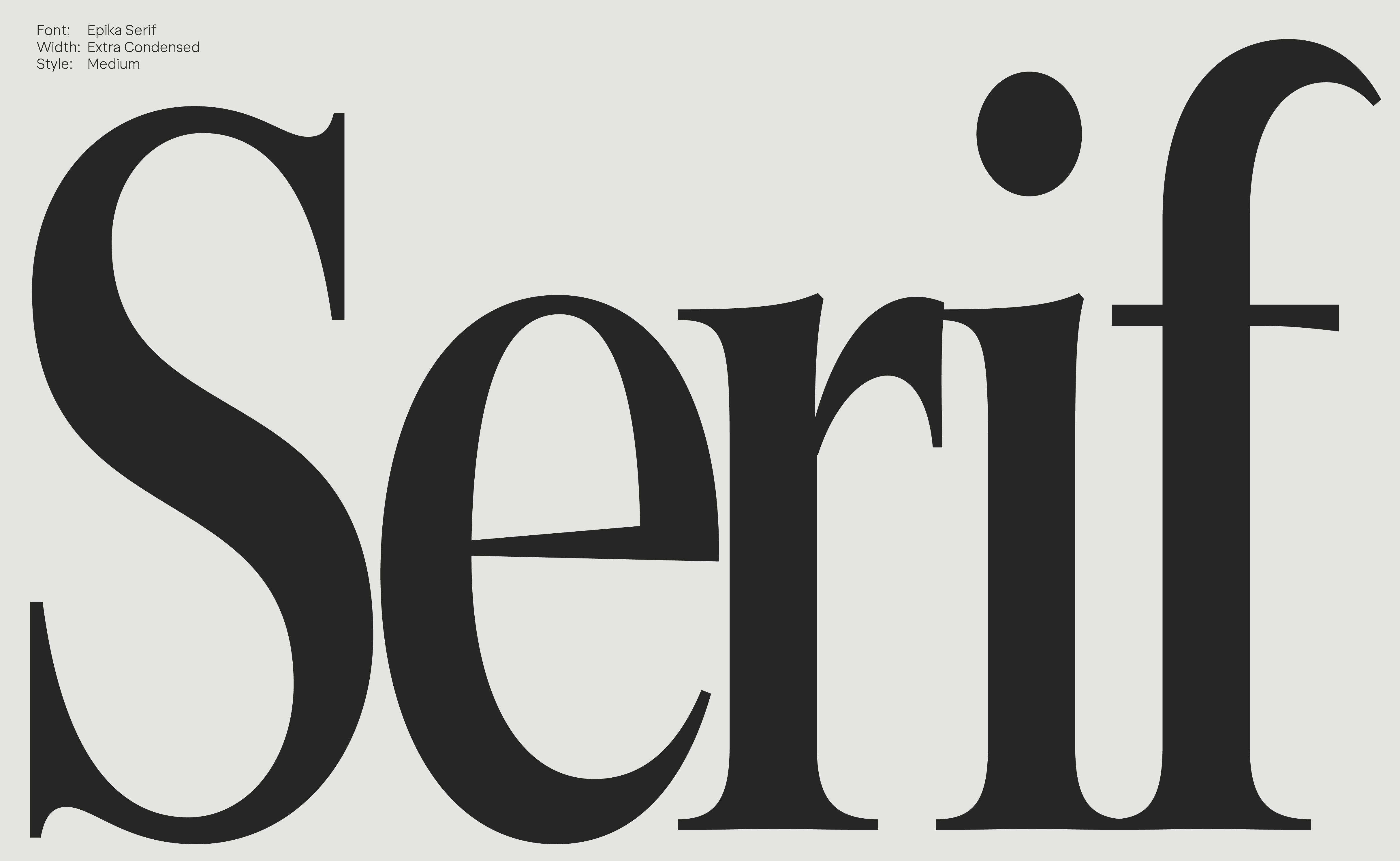 Epika Serif Extra Condensed